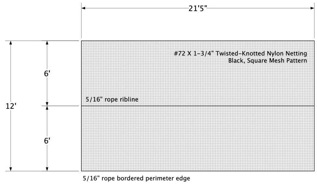 Heavy-duty baseball stadium netting