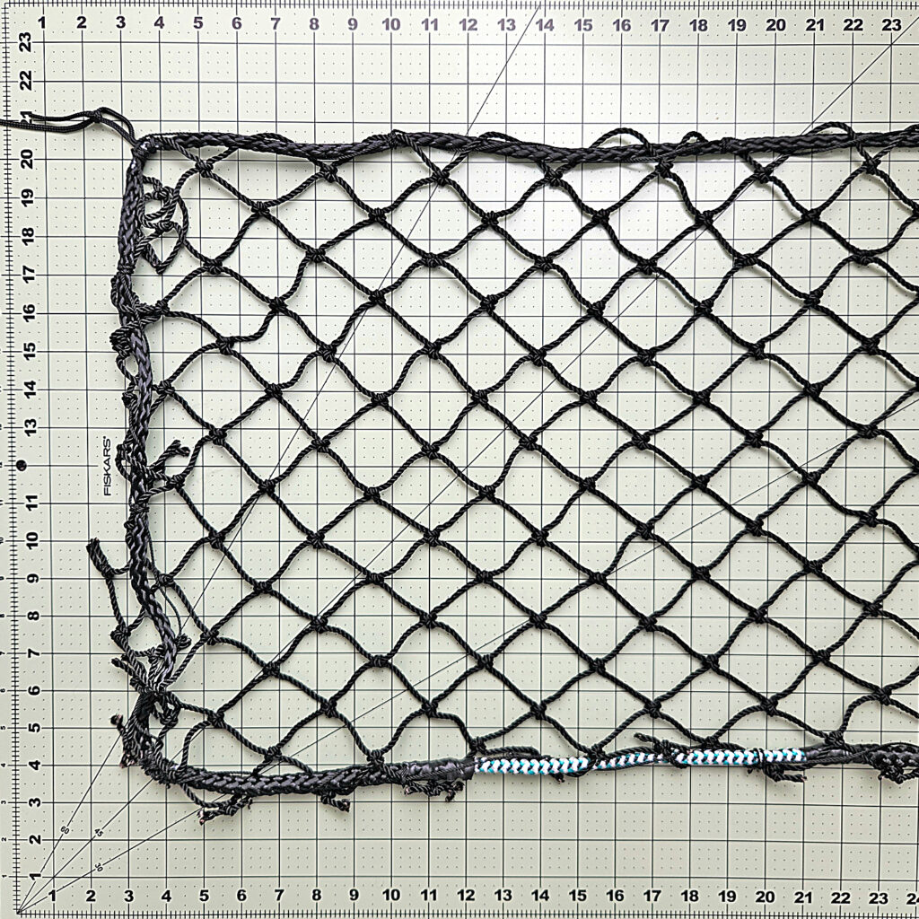 custom netting with perimeter border ropes