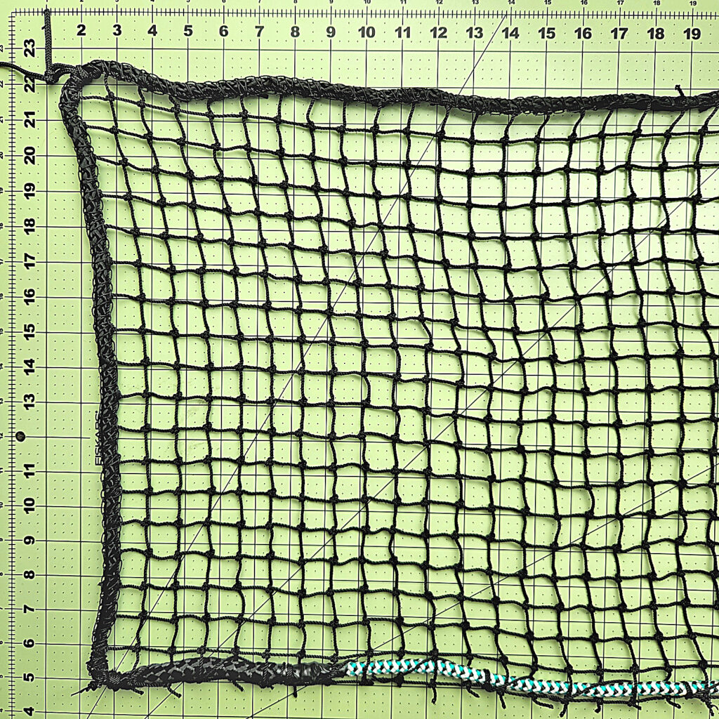 square mesh netting with weighted bottom