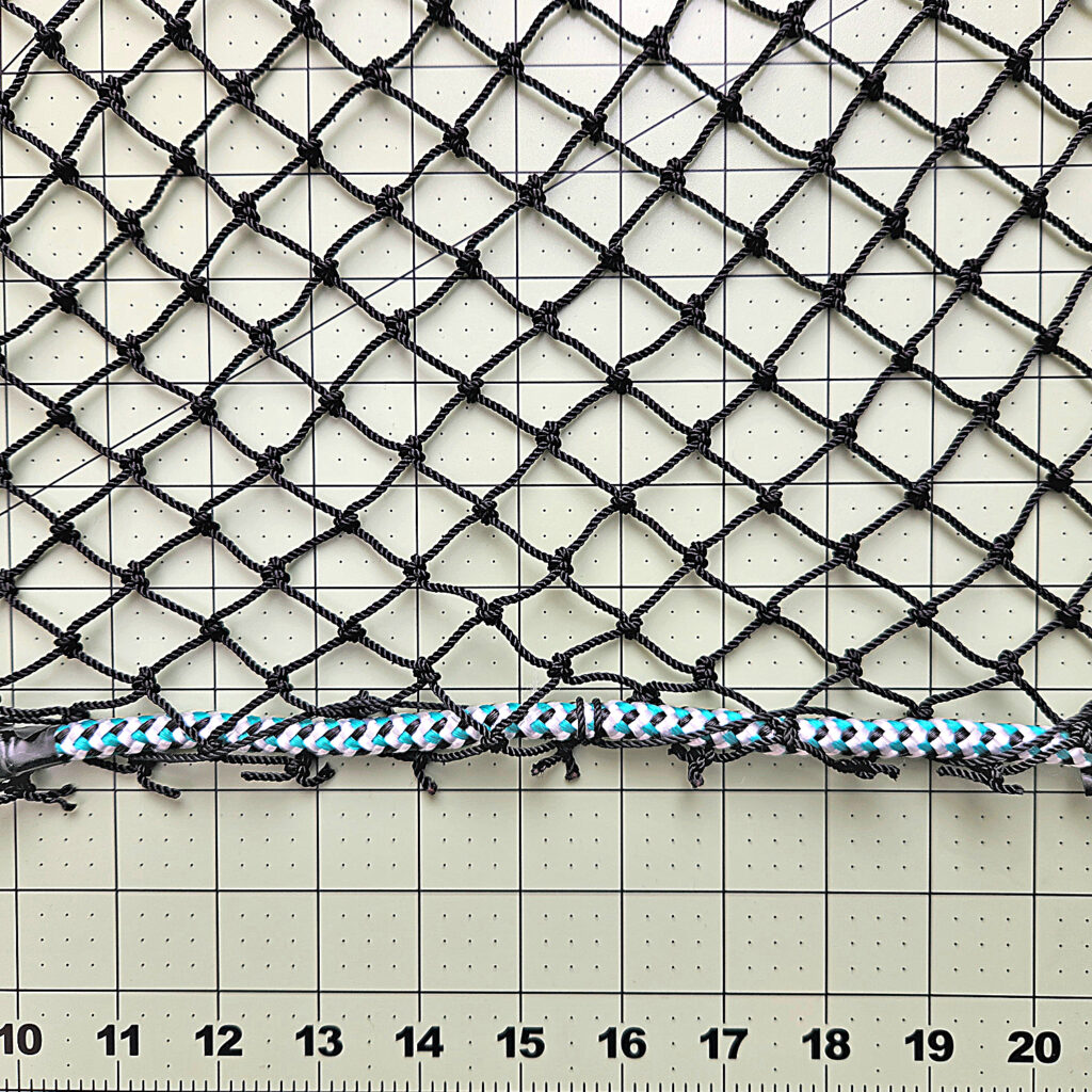 diamond mesh netting with leadline bottom edge