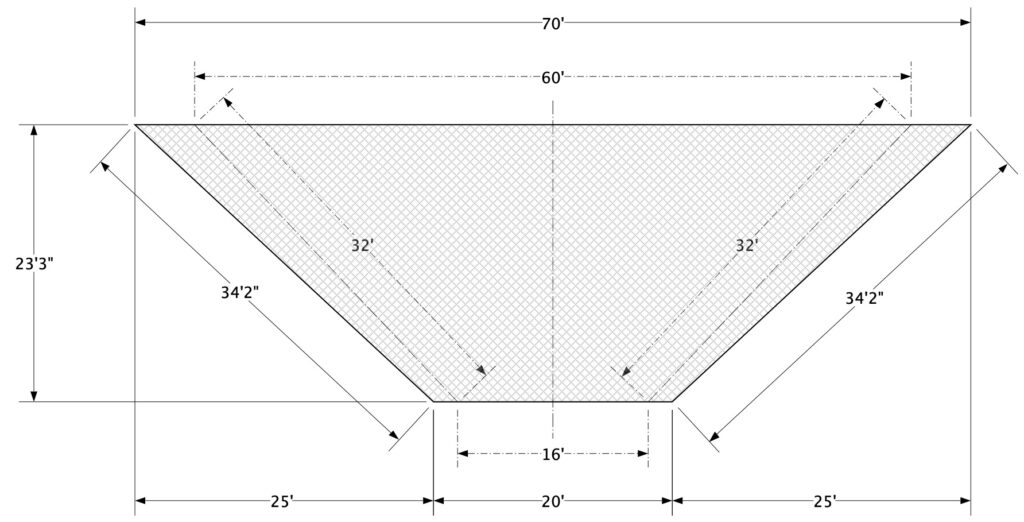 Baseball backstop overhead netting